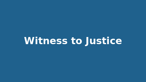 Witness to Justice